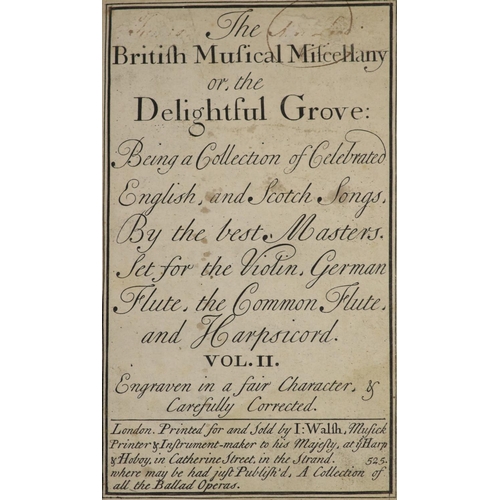 278 - °  Various Authors - The British Musical Miscellany or, the Delightful Grove: Being a collection of ... 