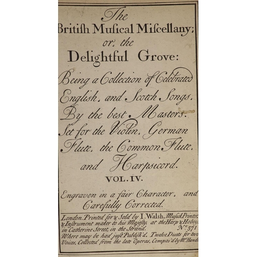 278 - °  Various Authors - The British Musical Miscellany or, the Delightful Grove: Being a collection of ... 