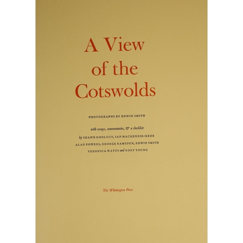 34 - °  View- A View of the Cotswolds, one of 70, with photographs by Edwin Smith, folio, half morocco, ... 