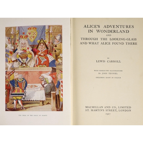 51 - °  Carroll, Lewis - Alices Adventures in Wonderland, 8vo, original red cloth gilt, illustrated by J... 