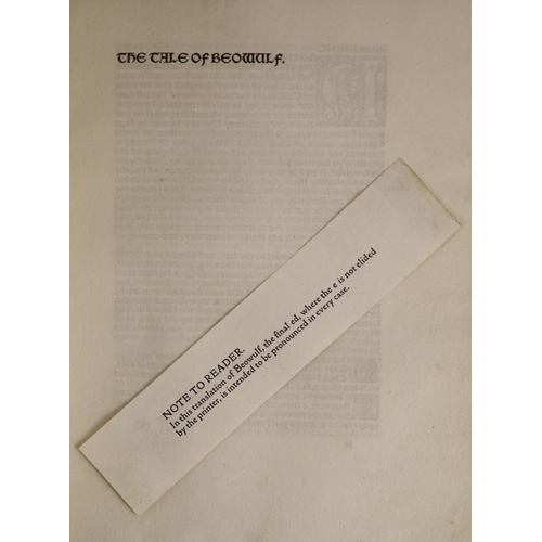 52 - °  KELMSCOTT PRESS - Morris, William and Wyatt, A.J (translators) - The Tale of Beowulf, 4to, origin... 