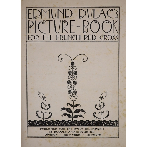 76 - °  Dulac, Edmund - Picture Book for the French Red Cross, 4to, original olive-tan cloth, with 19 tip... 