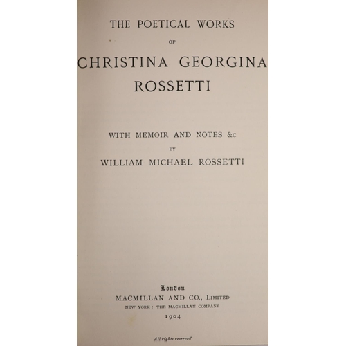 78 - °  Rossetti, Christina Georgina - The Poetical Works of Christina Georgina Rossetti with memoir and ... 