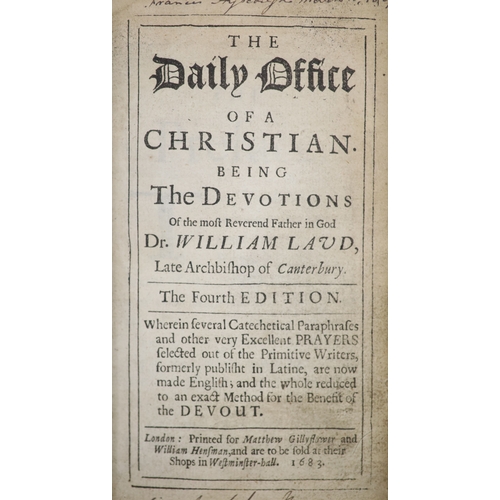 238A - °  Laud, William - The Daily Office of a Christian....4th edition.  Portrait frontis.; old gilt deco... 