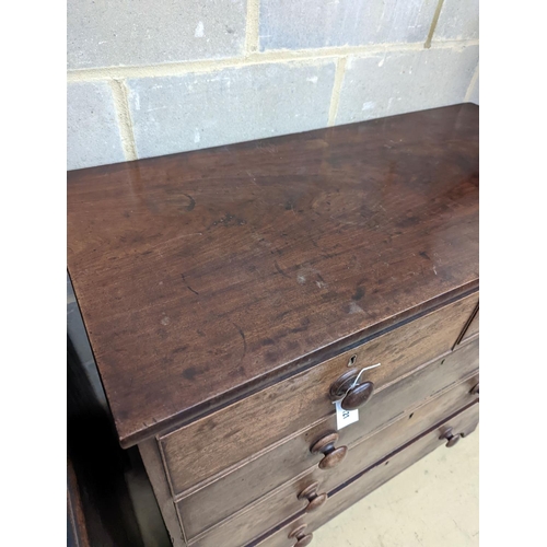 121 - A George IV mahogany chest, width 109cm, depth 52cm, height 99cm