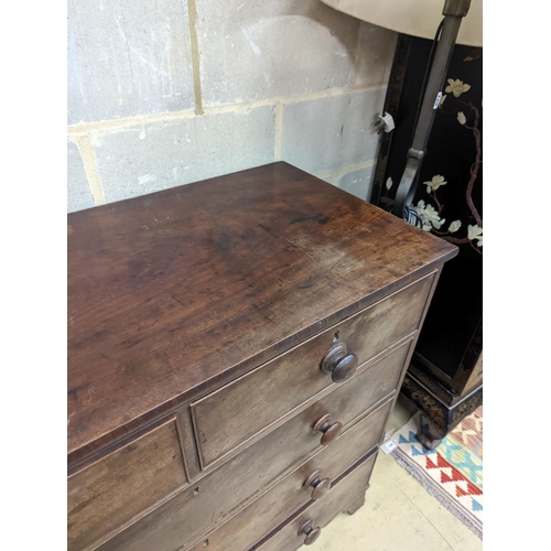 121 - A George IV mahogany chest, width 109cm, depth 52cm, height 99cm