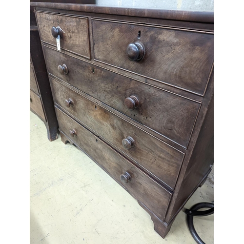 121 - A George IV mahogany chest, width 109cm, depth 52cm, height 99cm