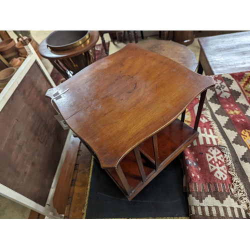 167 - A late Victorian table top revolving bookcase, width 37cm, height 32cm