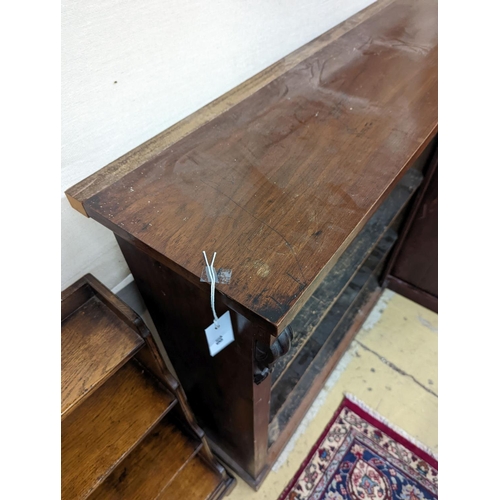 18 - A Victorian mahogany open bookcase, width 106cm, depth 34cm, height 120cm