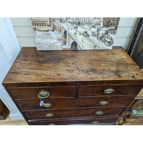 187 - A George IV mahogany chest, width 105cm, depth 49cm, height 104cm