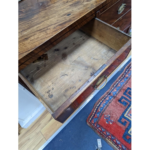 187 - A George IV mahogany chest, width 105cm, depth 49cm, height 104cm