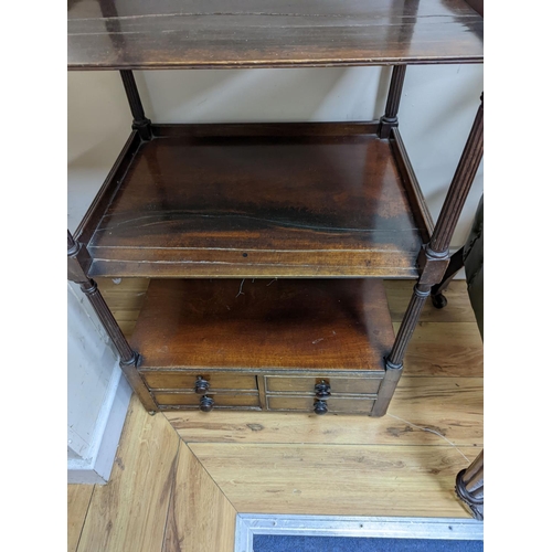 194 - A Regency mahogany four tier whatnot, width 54cm, depth 41cm, height 108cm