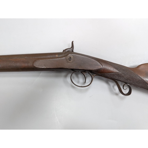 278 - A late 19th/early 20th century percussion cap musket,115 cms long.