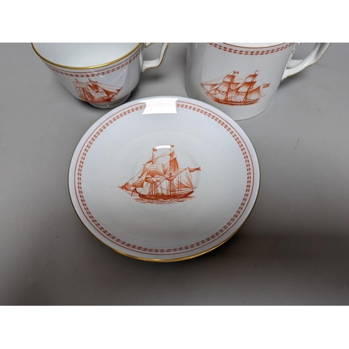 316 - A Spode 'Tradewinds' fruit bowl and matching tea service for six settings