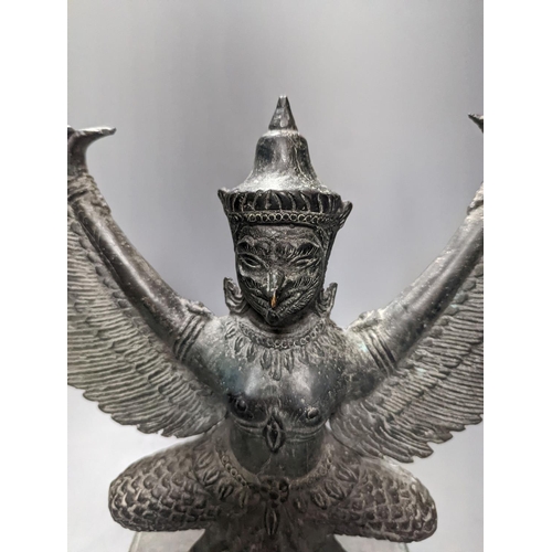 335 - A south East Asian bronze model of a Garuda 32cm