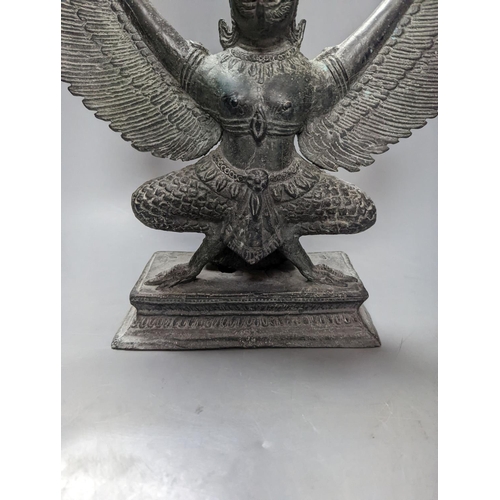 335 - A south East Asian bronze model of a Garuda 32cm