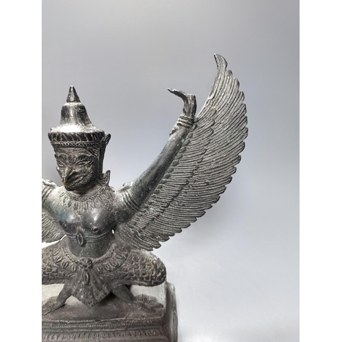 335 - A south East Asian bronze model of a Garuda 32cm