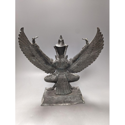 335 - A south East Asian bronze model of a Garuda 32cm