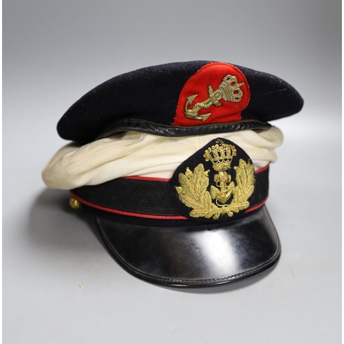 400 - Two military caps and a tie