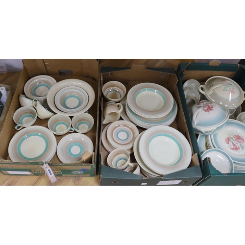 449 - A large quantity of Susie Cooper tableware, Wedding Band, Tiger Lily and Blue Magnolia