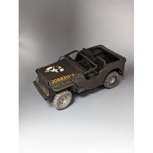 495 - A Tri-Ang Minic Jeep No. 2, in original box, 15cm. long