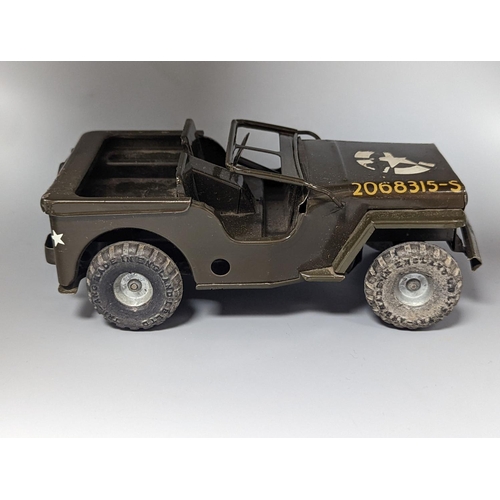 495 - A Tri-Ang Minic Jeep No. 2, in original box, 15cm. long