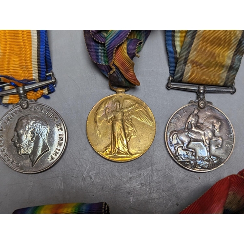 513 - Five WWI medals to Pte. E. Harvey, SOM.L.I, 21622,