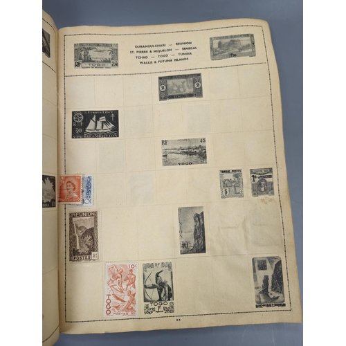 524 - An All Nations stamp album and contents