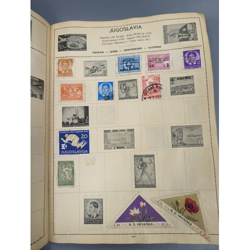 524 - An All Nations stamp album and contents