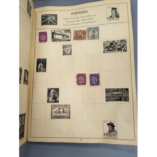 524 - An All Nations stamp album and contents