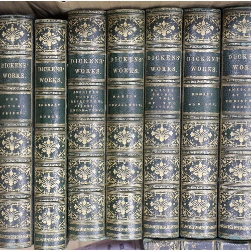 545 - ° ° Dickens, Charles - The Charles Dickens Edition, 15 vols (only, ex.21), num. engraved plates; con... 