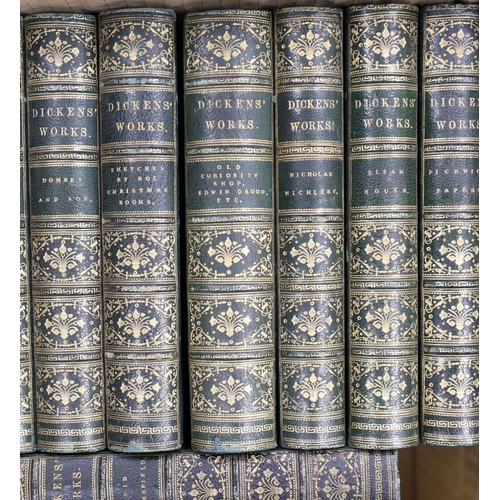 545 - ° ° Dickens, Charles - The Charles Dickens Edition, 15 vols (only, ex.21), num. engraved plates; con... 