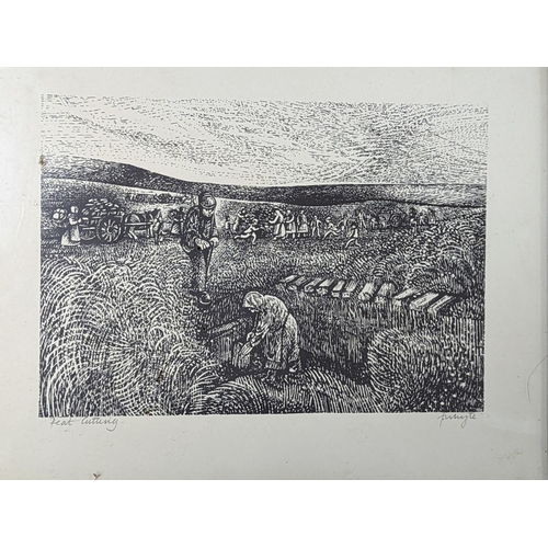 556 - Edna Whyte (1930-), set of four prints, Scenes of old Highland life, signed in pencil, 23 x 30cm... 