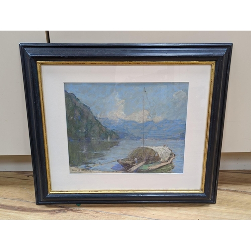 578 - Terrick Williams (1860-1936), pastel, Italian lake scene, signed, 23 x 29cm