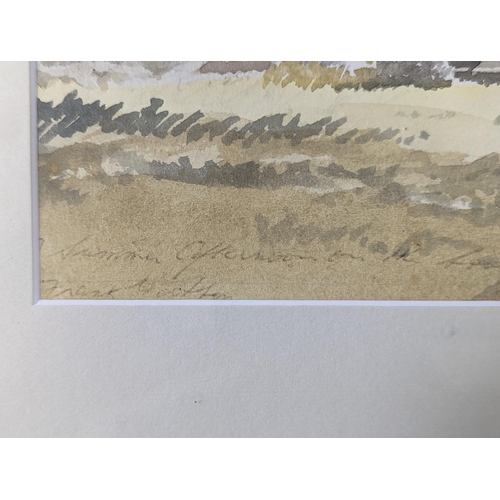 601 - Frank Wootton (1914-1998), watercolour, Summer afternoon South Downs, signed, 23 x 37cm