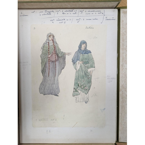 660 - A folio of watercolour and pencil costume designs for Ibsens 'The Pretenders', 1915 at The New Theat... 