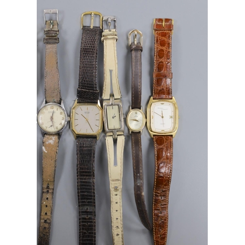 890 - A Dunhill Swiss quartz wrist watch and nine other assorted lady's and gentleman's modern wrist watch... 