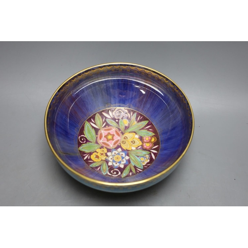 344 - A Victorian Mintons bone china lustre bowl, 20cm.