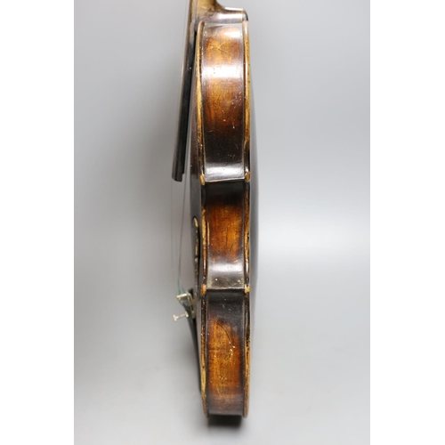 362 - A Duke, London violin, 60 cms long.