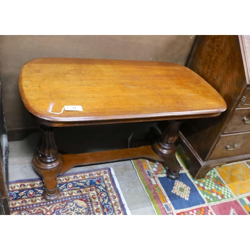 11 - A George II mahogany folding card table on carved cabriole legs, width 76cm, depth 38cm, height 72cm... 