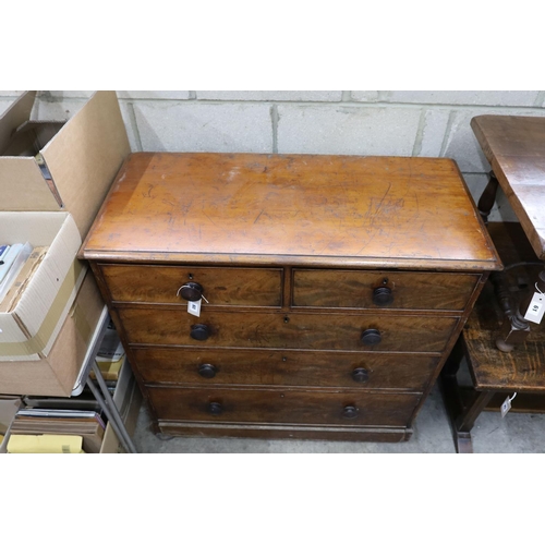 60 - A Victorian mahogany chest, width 103cm, depth 48cm, height 102cm