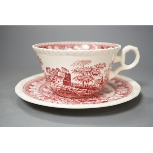 1371 - A Spode Pink Tower pattern part dinner service