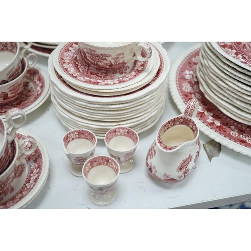 1371 - A Spode Pink Tower pattern part dinner service