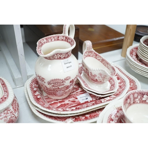 1371 - A Spode Pink Tower pattern part dinner service