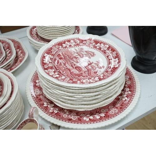 1371 - A Spode Pink Tower pattern part dinner service