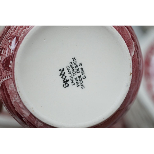 1371 - A Spode Pink Tower pattern part dinner service