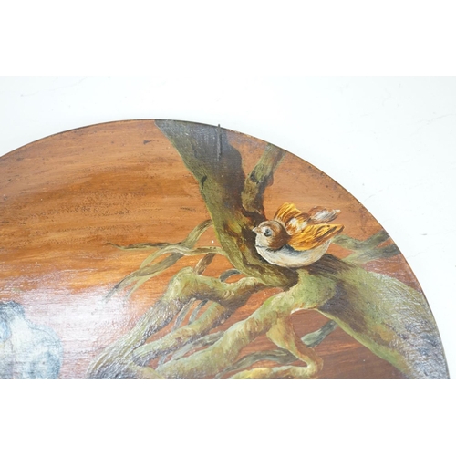 1392 - A Continental terracotta wall plaque and a Poutney & Co plaque (2) 39cm
