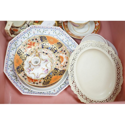 1398 - A collection of 19th century English porcelain tea and coffee cups, saucers and other tableware incl... 