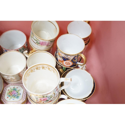 1398 - A collection of 19th century English porcelain tea and coffee cups, saucers and other tableware incl... 