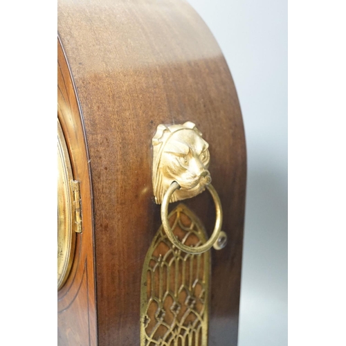 1404 - A George III mahogany lancet shaped bracket clock by George Wilkins Soho 49cm